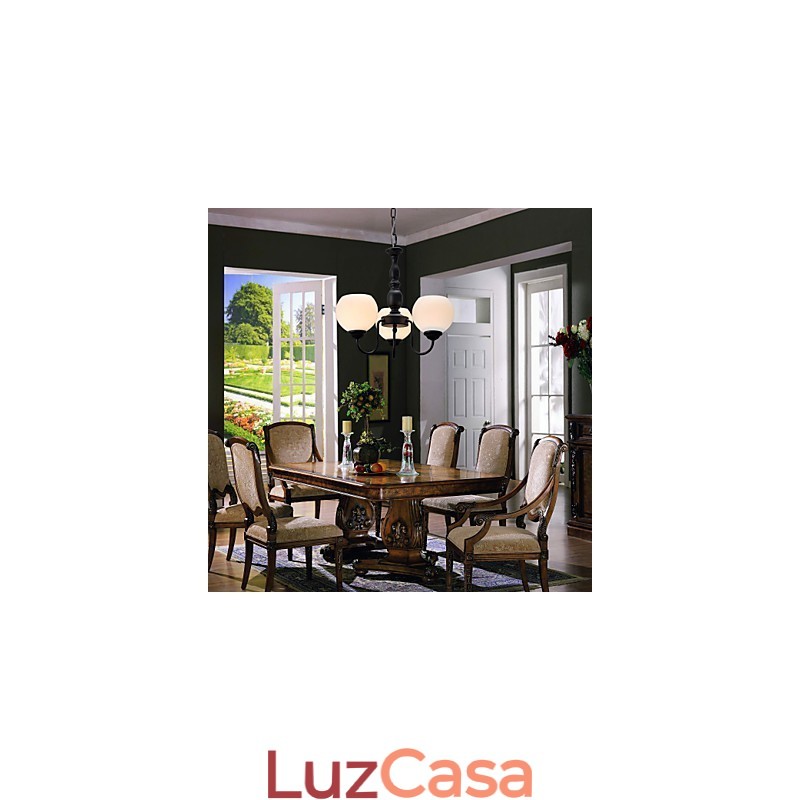 Lustre de bronze estilo vela clássico tradicional
