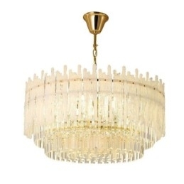 Cristal redondo coral teto luz pingente luz
