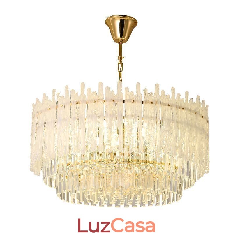 Cristal redondo coral teto luz pingente luz