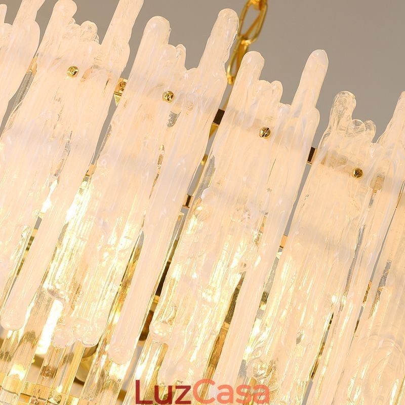 Cristal redondo coral teto luz pingente luz