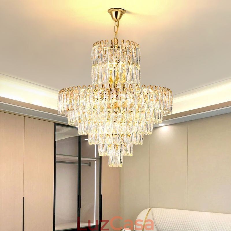 Luminária pendente de cristal moderna Luminárias de teto contemporâneas
