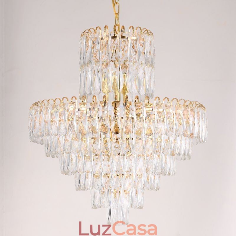 Luminária pendente de cristal moderna Luminárias de teto contemporâneas