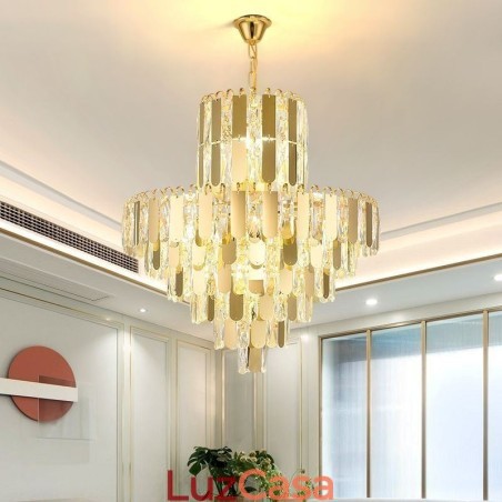 Luminária pendente de cristal moderna Luminárias de teto contemporâneas