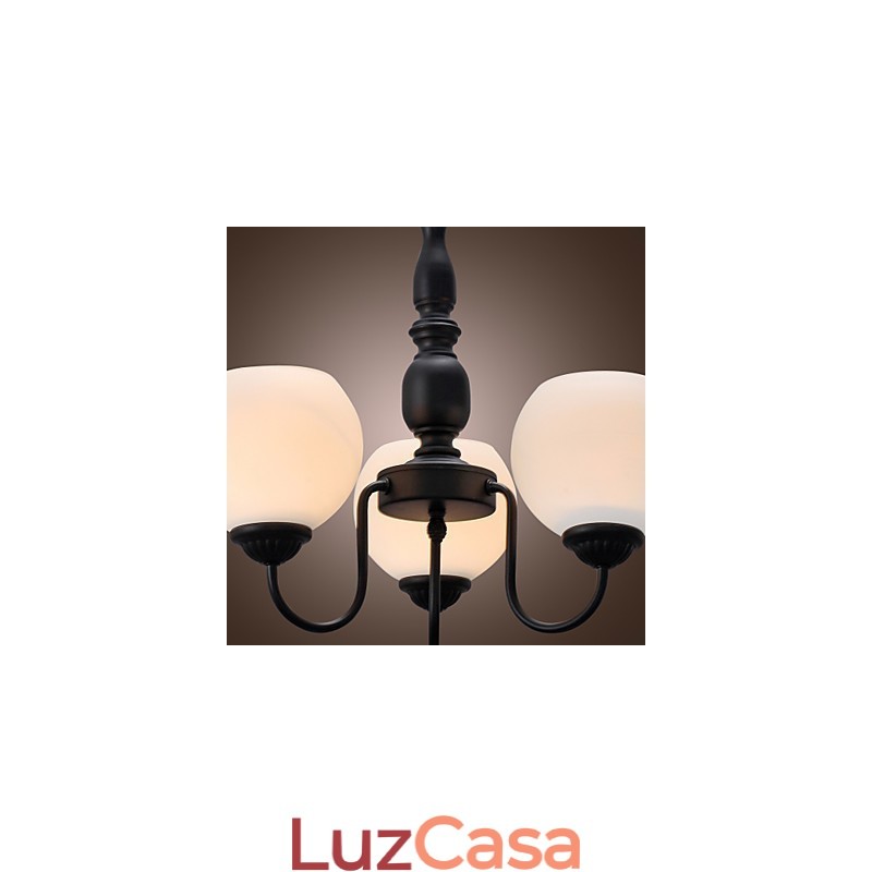 Lustre de bronze estilo vela clássico tradicional