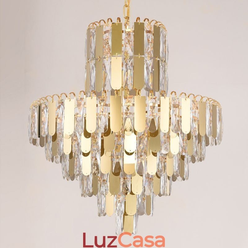 Luminária pendente de cristal moderna Luminárias de teto contemporâneas