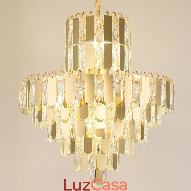 Luminária pendente de cristal moderna Luminárias de teto contemporâneas