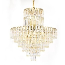 Luminária pendente elegante de cristal redonda para teto