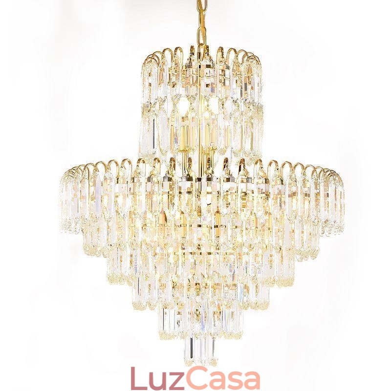 Luminária pendente elegante de cristal redonda para teto