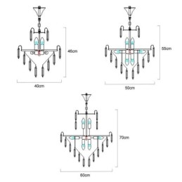 Luminária pendente elegante de cristal redonda para teto