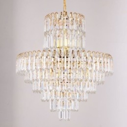 Luminária pendente elegante de cristal redonda para teto
