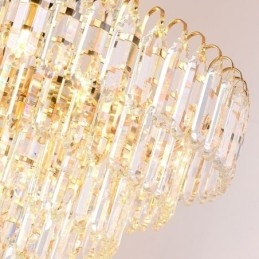 Luminária pendente elegante de cristal redonda para teto
