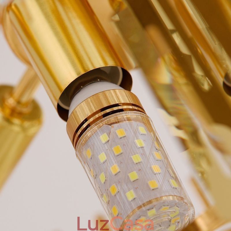 Luminária pendente elegante de cristal redonda para teto