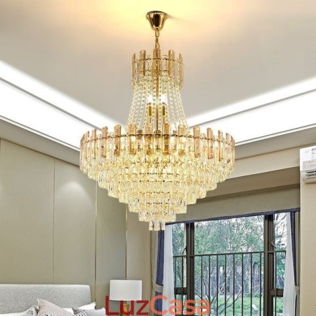 Luminária pendente de cristal moderna redonda para teto Luminária pendente de cristal moderna redonda para teto