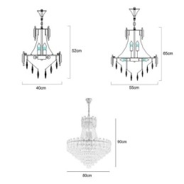 Luminária pendente de cristal moderna redonda para teto