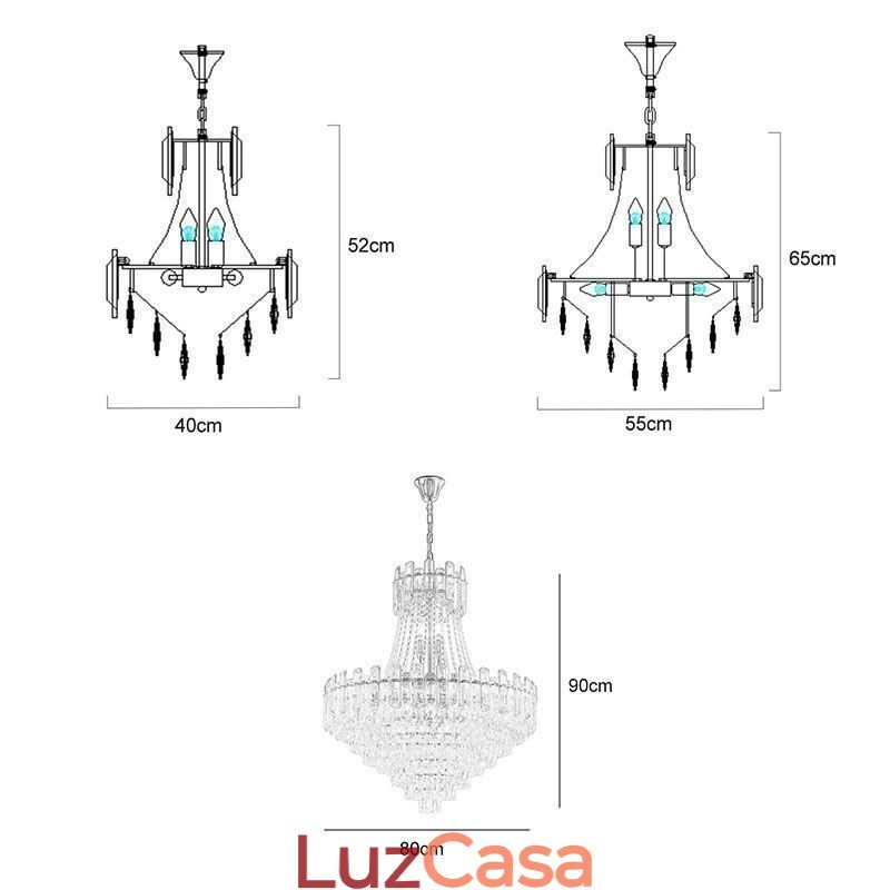Luminária pendente de cristal moderna redonda para teto