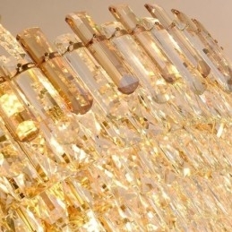 Luminária pendente de cristal moderna redonda para teto