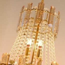 Luminária pendente de cristal moderna redonda para teto