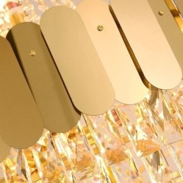 Luminária pendente de cristal europeia cônica suspensa