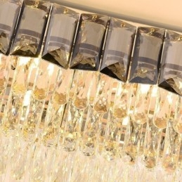 Luminária pendente de cristal K9, luminária pendente oval de luxo