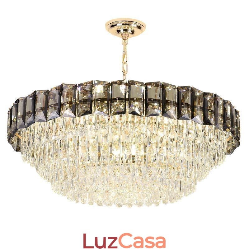 Luminárias de teto contemporâneas com pingente de cristal