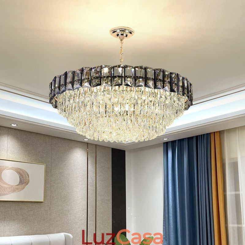 Luminárias de teto contemporâneas com pingente de cristal