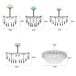 Luminárias de teto contemporâneas com pingente de cristal