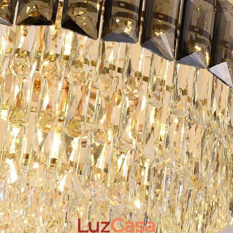 Luminárias de teto contemporâneas com pingente de cristal
