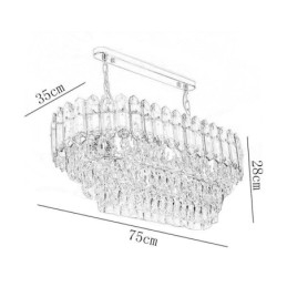 Luminária pendente de cristal moderna Luminária de teto oval de luxo