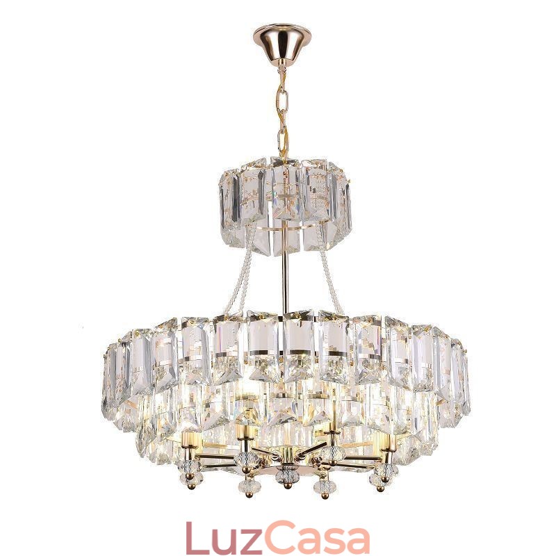 Luminária pendente de cristal branco, luzes de teto modernas, luzes suspensas