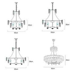 Luminária pendente de cristal branco, luzes de teto modernas, luzes suspensas