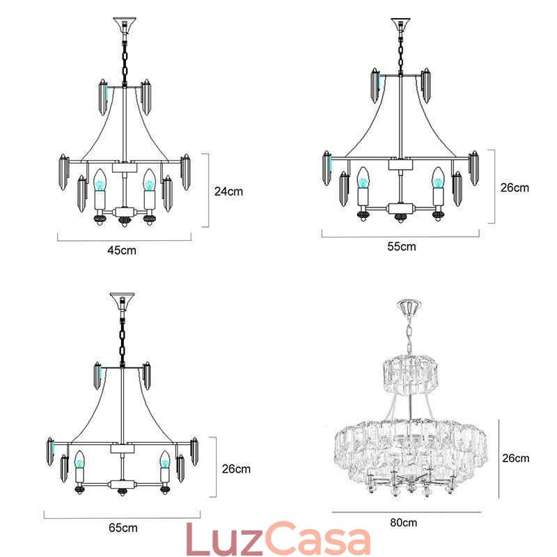Luminária pendente de cristal branco, luzes de teto modernas, luzes suspensas