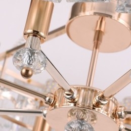 Luminária pendente de cristal branco, luzes de teto modernas, luzes suspensas