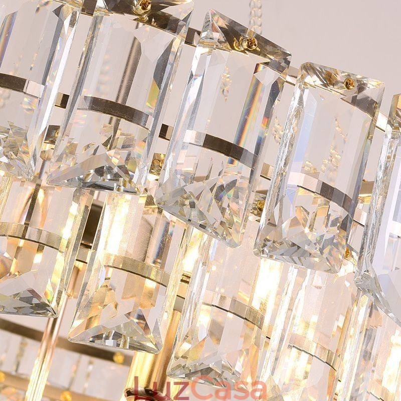 Luminária pendente de cristal branco, luzes de teto modernas, luzes suspensas
