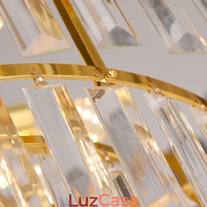 Luminária pendente de cristal K9 moderna, luminária de teto
