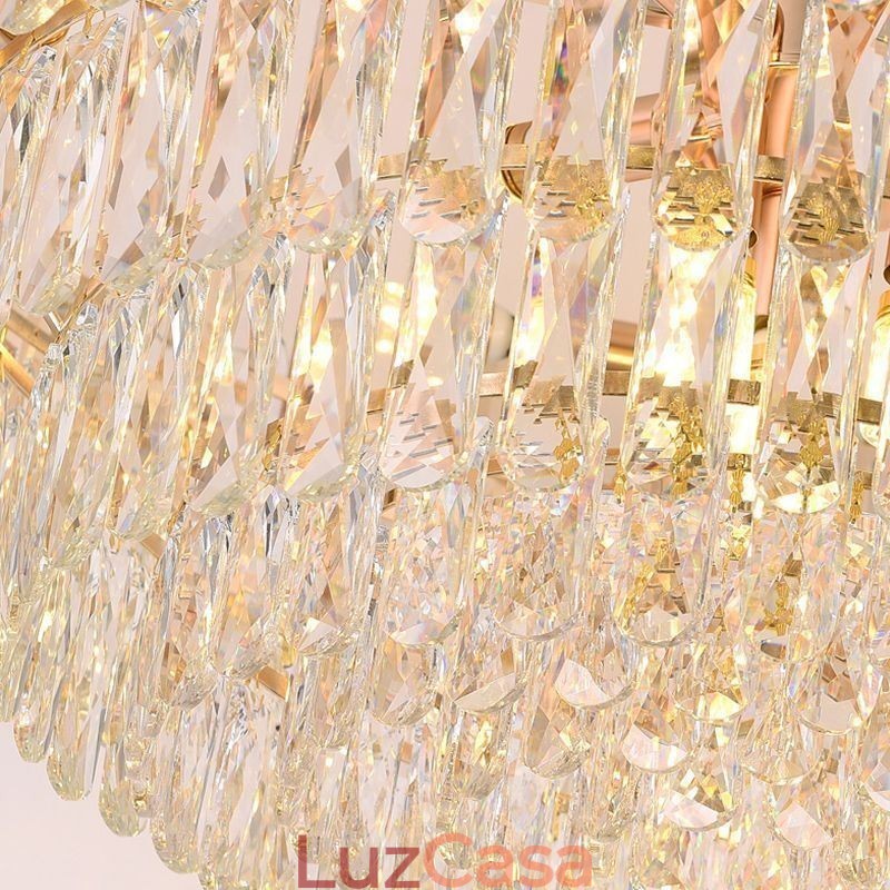 Luminária pendente europeia moderna K9 de cristal