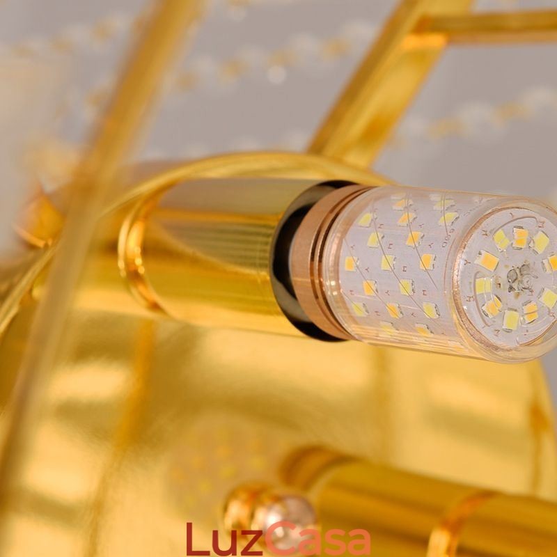 Luminária de teto pendente de cristal K9 clássica