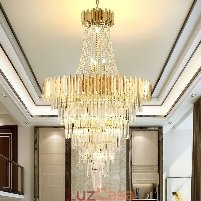 Lindo pendente de cristal luminária de teto