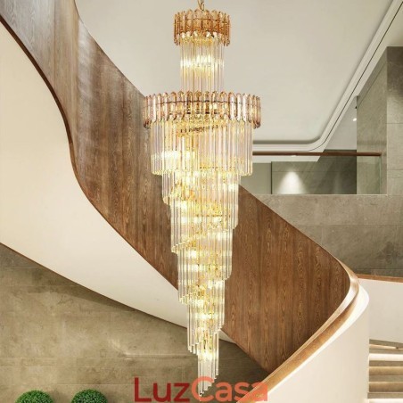 Luminária pendente de luxo em cristal moderna