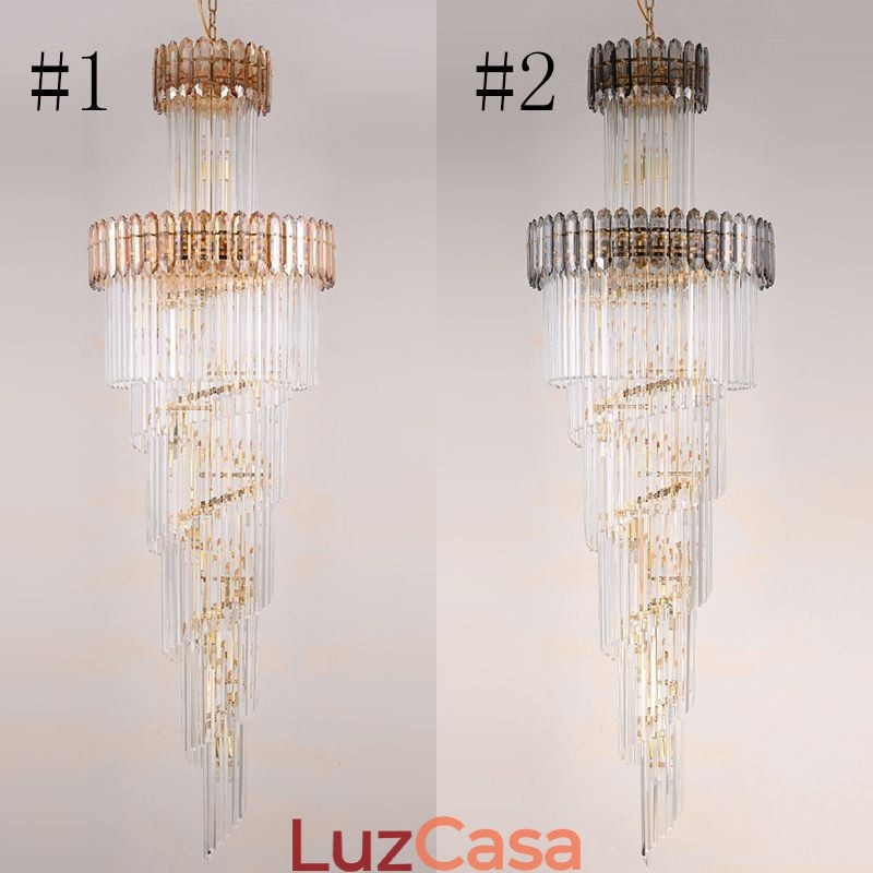 Luminária pendente de luxo em cristal moderna