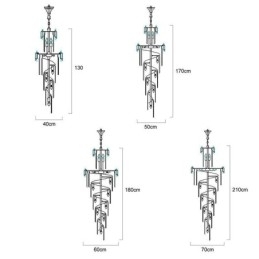 Luminária pendente de luxo em cristal moderna