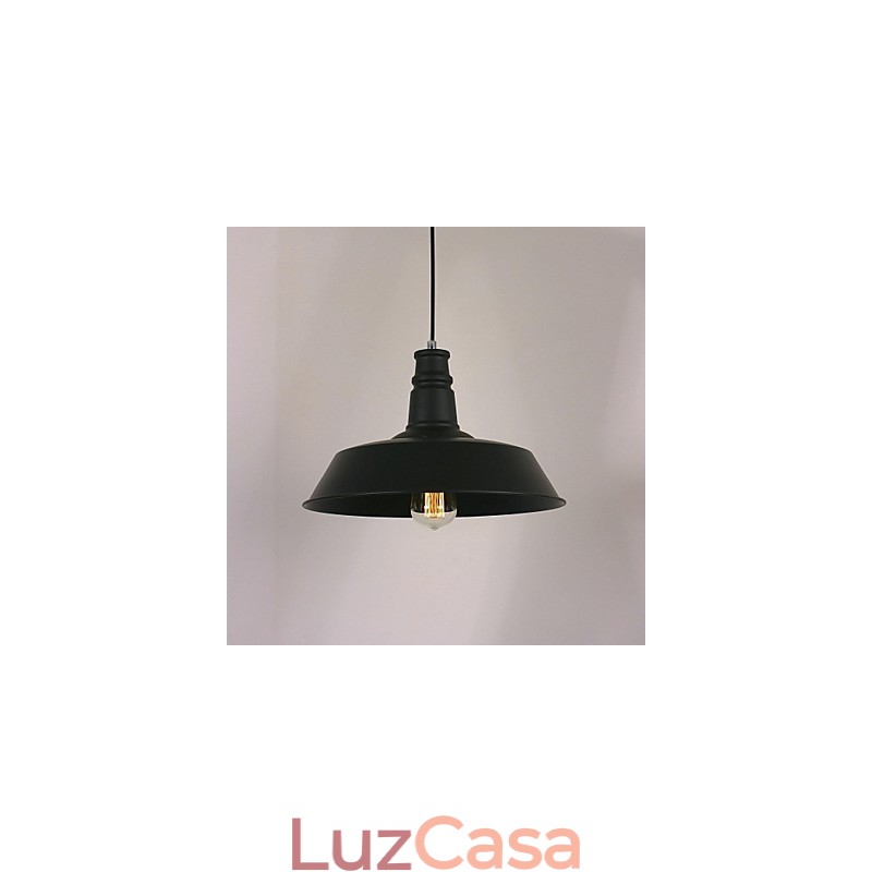 Luminária pendente moderna preta em abajur em destaque Circle