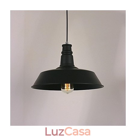 Luminária pendente moderna preta em abajur em destaque Circle Luminária pendente moderna preta em abajur em destaque Circle