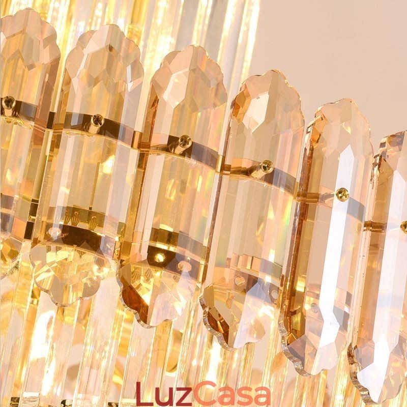 Luminária pendente de luxo em cristal moderna