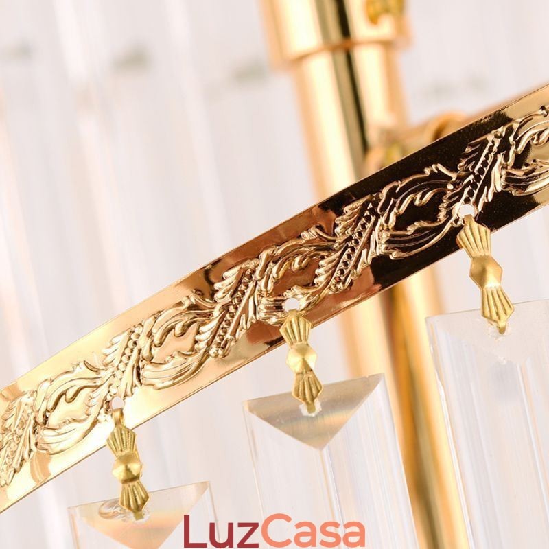 Luminária pendente de luxo em cristal moderna