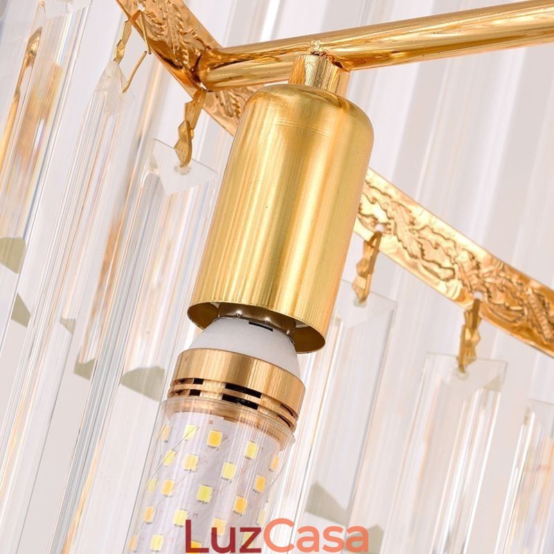 Luminária pendente de luxo em cristal moderna