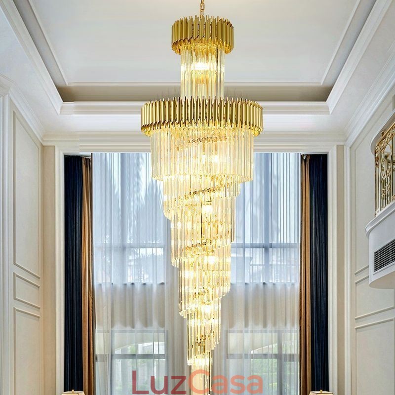 Luminária pendente de cristal K9 moderna Luminária de teto