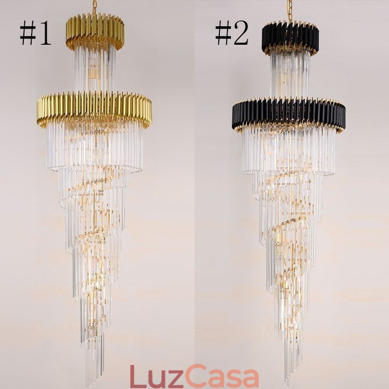 Luminária pendente de cristal K9 moderna Luminária de teto