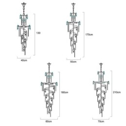 Luminária pendente de cristal K9 moderna Luminária de teto