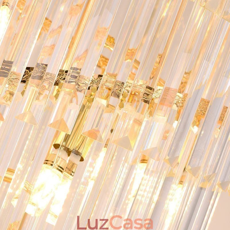 Luminária pendente de cristal K9 moderna Luminária de teto