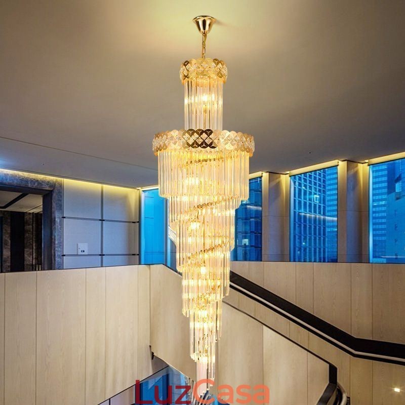 Luminária pendente de luxo grande luminária suspensa 12 16 18 luzes